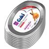 Cuki Vassoi alluminio - Ultra Forza - con manici - 8 porz [VS43] - 12 vaschette (Multipack) Argento