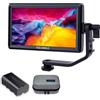 FEELWORLD S55E Monitor da campo DSLR da 5,5 pollici 3D LUT Video Assist Full HD Peaking Focus con ingressi/uscite HDMI 4K60Hz Include batteria F550 da 2200 mAh, braccio inclinabile, parasole