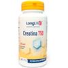 LongLife® Creatina 750 | Creatina monoidrato micronizzata ultrapura | Energia e forza muscolare | Performance fisica e sportiva | 60 capsule | Senza glutine e doping free