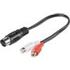 Goobay 50002 Adattatore Cavo Audio; Connettore DIN a Presa RCA Stereo, 0.2m Lunghezza del Cavo