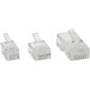 Inline 21396 Plug Modulare, Telefonico, Isdn a Crimpare su Cavo Piatto, Rj11, Nero