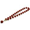 DodiGioielli.it Collana Donna Girocollo con Palline 12 mm e Goccia in Pasta di Corallo Rosso Sardegna - Argento 925 Placcato Oro - Handmade in Italia - Elegante, Anallergica - DodiGioielli