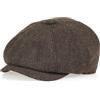 MCWTH - Berretti ragazzo dei giornali vintage per bambini, berretto piatto in tweed stile pageboy per bambini di età 2-8 anni, Caffè nero., 2-3 Anni
