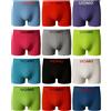 SaoTi 12 Boxer da uomo aderenti in microfibra senza cuciture, morbidi e confortevoli, colorati moderni, Righe, XL