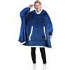 Catalonia Classy Coperta con cappuccio in pile oversize con maniche e cappuccio, coperta portatile da indossare come idea regalo per uomo e donna