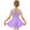 Mulnall Ragazze Balletto Abito Bambina Ginnastica Bambini Leotards con Gonna Costume Body da Balletto Vestito da Balletto Costume (UK2140-09-L)