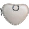 BAWAKO Portamonete a Forma di Cuore in Pelle per Monete e Piccole Cose - Bianco