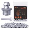 TRILINK Ingrassatori Testine M10, Ingrassatore Metrici con Angoli Dritti, Kit di Ingrassatori con Chiave - Ideale per Veicoli Automobilistici, Agricoli e Macchinari Industriali (60 Pezzi)