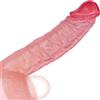 Umania Allargatore realistico per pene, fodera in silicone riutilizzabile 19 cm con anello spesso, per ritardare l'eiaculazione, supporto all'erezione, aumento pene e giocattolo sessuale per coppie maschili