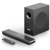 OXS S21 Soundbar, 2.1 Canali con Subwoofer, Suono Preciso con Basso Profondo, 180 W, 3 Modalità EQ, Ultra Compatto, per Home Theater/Musica/Gioco, Compatible con TV, PC, XBOX, PS4/5, Telefono