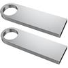 ABLAZE 128GB Chiavetta USB 2 Confezione da 2 ABLAZE, Chiavetta di Memoria in Metallo 128GB, Chiavetta USB 2.0 ad Alta Velocità, Impermeabile, con Portachiavi per PC, Auto, TV, Laptop (2 PEZZI)