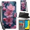 PHINIENLAND Cover per Samsung Galaxy J6 2018 Case PU Pelle Custodia [Kickstand] [Chiusura magnetica] [Slot per Schede], Portafoglio Flip Custodia per Samsung J6 2018,Fiori
