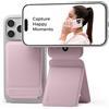 MOFT Treppiede Smartphone per iPhone Serie 16/15/14/13, Universale Invisibile Treppiede Supporto per Telefono con 3 Modalità per Self-Vlogging, Sfogliare, Macrofotografia, Videochiamata, Blush