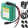 Mspalocell Batteria 24V Batteria litio 3000mAh, Potenza uscita massima 120W, con caricabatterie, adattatore e cavo collegamento, per striscia LED 24V, pannello solare, DIY Lampada, Barca Giocattolo