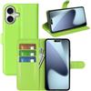 Fertuo Cover per iPhone 17, Custodia Portafoglio Cover a Libro in Pelle Flip Case con Silicone Bumper, Fibbia Magnetica, Porta Carte, Kickstand, per iPhone 17, Verde