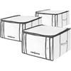Compactor - Set 3 custodie Life con sacco sottovuoto integrato, contenitori salvaspazio armadio per piumoni, cuscini, vestiti, antiacari, umidità, tarme, con aspirapolvere o pompa manuale, taglia M