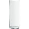 DRW Vaso da pavimento in vetro a forma di cilindro in trasparente 18 x 18 x 50 cm