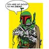 Komar - Quadro da Parete con Scritta Star Wars Classic Comic Quote Boba_Fett, per cameretta dei Bambini, Disponibile in 3 Misure, Multicolore, WB113-40x50