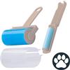 Fackelmann Set rullo levapelucchi riutilizzabile con rullo grande e mini portatile, ideale per rimuovere peli di animali da vestiti, tessuti, divani e mobili, facile da usare e da trasportare