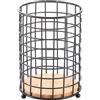 MSV Portaposate Design Industriale Legno e Acciaio Elie Nero Opaco