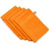 Gözze - Guanto da Bagno New York, Set da 4 Pezzi, Morbido e Assorbente, 100% Cotone, 17 x 24 cm - Arancione