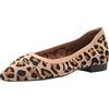 Bella Vita Mireya Pointed Toe Flat, Ballerine Donna, Maglia Leopardata, 40 EU Larga