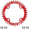 velxnigt Anello a Catena Stretta e Larga 104 BCD 32T Corona Singola con Denti positivi e Negativi con 4 bulloni di Montaggio per Bici da Strada, Mountain Bike e BMX (Nero)