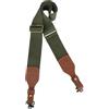 TOURBN Tourbon - Cintura in pelle e fettuccia da 5,1 cm, per fucile da caccia, con girelle, stile inglese (verde)