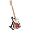 CREOLOGIC Chitarra in miniatura, riproduzione di chitarra, modello in legno con supporto, decorazione, regalo divertente, amanti della musica, fondazione del nastro, articolo da collezione (The