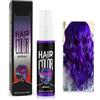EONFAVE Vernice spray per capelli, colore temporaneo per capelli, blu, colorante per capelli, colore blu liquido, S-pray, lavabile e sicuro, rapida colorazione dei capelli, per Halloween, carnevale, cosplay