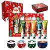 exatta Set Regalo di Natale, Candele Profumate Set, 4 Candele Profumate Natalizie + 5 Creme Mani Mini, Candele Natalizie Decorative, Set Regalo Crema Mani, Regalo Natal per Mamma, Fidanzata