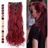 S-noilite® Set 8pcs 60cm extension capelli clip nelle estensioni dei capelli della parte dei capelli ondulato o liscio pieno Testa vari colori marrone mix rosso scuro