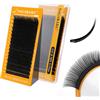 NAGARAKU Ellisse Piatta Ciglia 5ª Generazione Doppie Punte Stabile Ultra Leggere Sottili Naturali Individuale Piatte Divise Single Ellipse Flat Volume lash Nero Opaco 16 File (0.15 B 8-15mm）