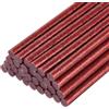 QUARKZMAN 30Pz Stick Colla a Caldo Dimensioni Standard per Pistola 7mm x 200mm Colla a Caldo Bastoncini Ricariche Piccoli e Molto Adesivi, Glitterato Rosso