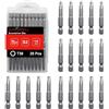 BAKESHU T30 bit x 20 pezzi, Torx Bit T30 1/4 attacco esagonale (lunghezza 50 mm)