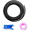 HAXIHA 20Metri Tubo Pneumatico per Aria Compressa Nero 8mm Diametro Esterno5mm Diametro Interno,poliuretano PU tubo flessibile aria Kit,Aria Pneumatica Tubo Adatto Per il di vari Utensili Pneumatici