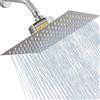 Katezon Soffione Doccia Filtrante, Soffione Doccia ad Alta Pressione Con Filtro Per Acqua Dura Rimuove Cloro e Sostanze Nocive, Soffione Doccia a Pioggia Quadrato da 25cm (Nichel Spazzolato)