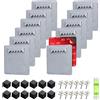 Orssmigs 12 Pezzi Ganci Adesivi Per Quadri a Specchio, Ganci per Quadri Autoadesivi Specchi Appendi Quadri Senza Supporto per Specchio Senza Ganci Autoadesivi per Quadri, Portata Massima 5 Kg