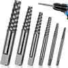 BSTDAYEVER Estrattore Viti Danneggiate Serie di Estrattori Conici Estrattori Viti Danneggiate 6pcs Estrattore Vita Spanate Sinistra Estrattores Vita Acciaio Professionale per Tubi Danneggiati Bulloni