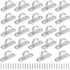 HONYUET Confezione da 24 ganci da soffitto M5 in acciaio inossidabile, ganci ovali aperti M5, piastra con occhiello da 5 mm per piante sospese, altalene, amache