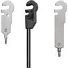 Roxon FLEX FT04 - Set di accessori per utensili multiuso (chiave torx T6, chiave torx T8, pietra focaia)