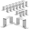 sturiz 12 Pezzi 25x25 mm Quadrato Tubo Morsetto Staffa a U in Acciaio Inox 304 a Forma di U Puntone Connettore Staffa Tubo Fibbia Morsetto Cavo per Porte d'Ingresso Finestre e Tubi Vari