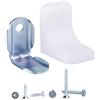 Corner Brace Confezione da 55 pezzi 25 x 25 mm per mobili angolari zincati, staffe angolari a 90 gradi con coperchio in plastica bianca, viti incluse