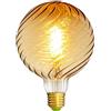 TIANFAN G125 4W Swirl Industrial Vintage LED Lampadina Edison decorativa, 2500K giallo caldo, non dimmerabile, 400lm, base E27