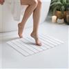 Volminex Tappeto Bagno Assorbente in Pietra Diatomite, Tappetino Antiscivolo per Doccia, Tappeti Pieghevole Asciugatura Rapida, Tappetini per Bagno, Doccia, WC, Cucina (Bianco, 60 x 39 cm)