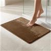 parpyon Tappeto Bagno Antiscivolo Linosa I asciugapasso Ingresso Tappeto Magico in Microfibra I Lavabile in Lavatrice Tappetino Bagno Doccia I tappeti Moderni(50X80, Marrone)
