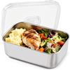 AUTOPkio 1,8L Contenitore Interno per Scaldavivande Elettrico Acciaio Inox | Ricambio in Acciaio Inox 304 con Coperchio, Compatibile con B0CGJ9VZ3V, B0DBLF6FM3, B0FLJ3GJHW