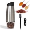 Lunaanda Macina pepe e Sale Elettrico,90ml Macina Sale Pepe USB Ricaricabile, Macina Spezie con Macinino in Ceramica Regolabile,Acciaio Inox,Con Finestra di Visualizzazione