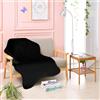 Teppich Wölkchen Tappeto Soffice Di Pelliccia Finta Di Coniglio - Decorazione Da Salotto - Tappeto Di Pelliccia Lavabile Come Tappetino Da Letto - Nero - Pelliccia 80x120cm