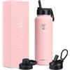 Hydropal Borraccia Termica in Acciaio Inox, Borraccia con Cannuccia 500ml/750ml/1L/1.2L/1.9L, Bottiglia Termica Doppia Parete per Bevande Calde e Fredde, Thermos Senza BPA per Scuola, Sport, Palestra